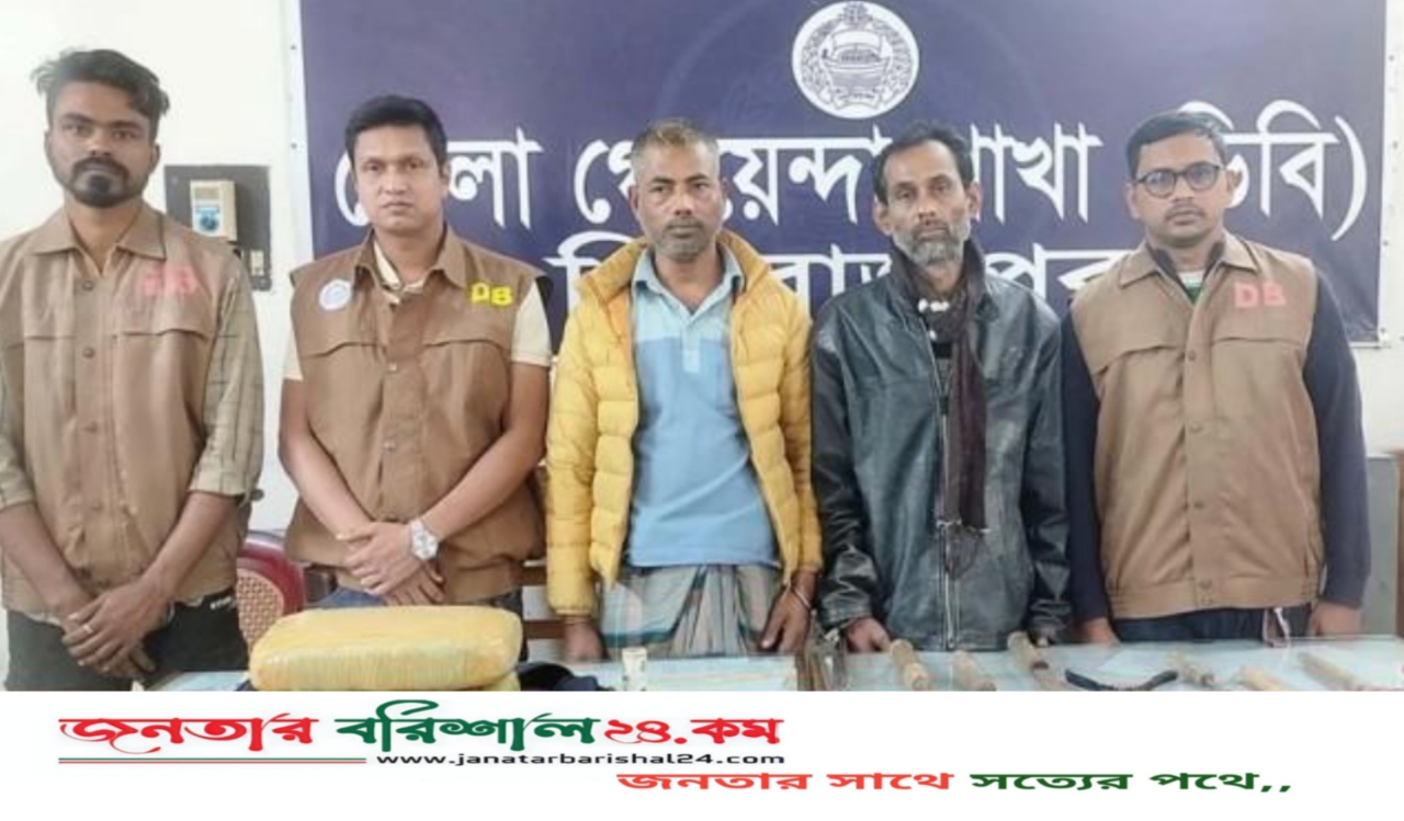 পিরোজপুরে ডাকাতির প্রস্তুতিকালে দেশীয় অস্ত্রসহ আটক ২