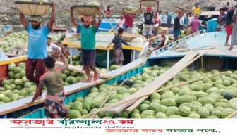 বরিশালে মোসুমীফল তরমুজে বাজার সয়লাব