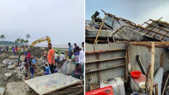 ভোলায় পানির তোড়ে ভেসে গেছে সহস্রাধিক গবাদি পশু, ৫ হাজার ঘরবাড়ি ক্ষতিগ্রস্ত