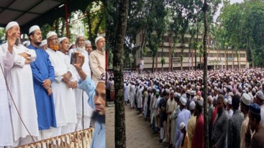 হিজলায় জামায়াত নেতা হাশেম মাওলানার দাফন সম্পন্ন