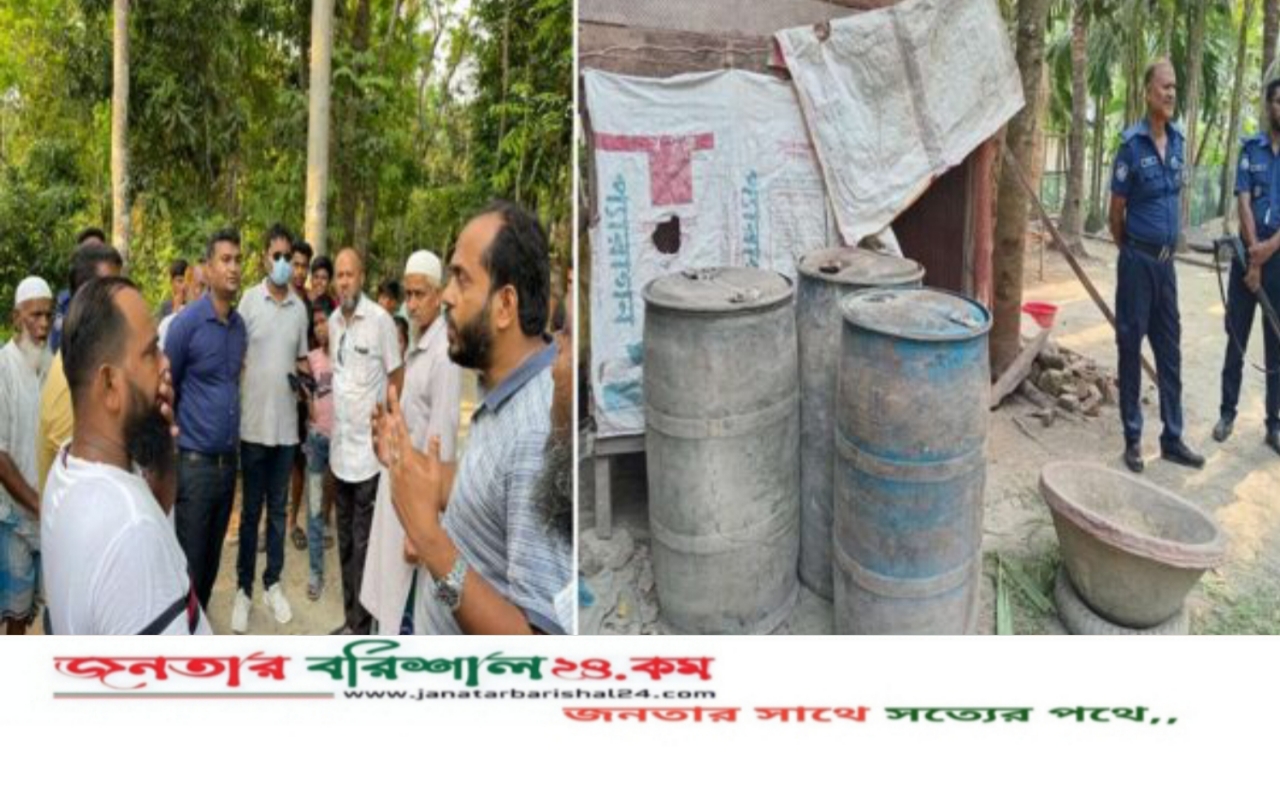 মুলাদীতে ইউপি সদস্য সুমন ঘরামীর বাড়ি থেকে ৮০০ লিটার ডিজেল ও ১টন সরকারি চাল জব্দ