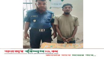 বরিশালে গাঁজাসহ মাদক কারবারি গ্রেপ্তার