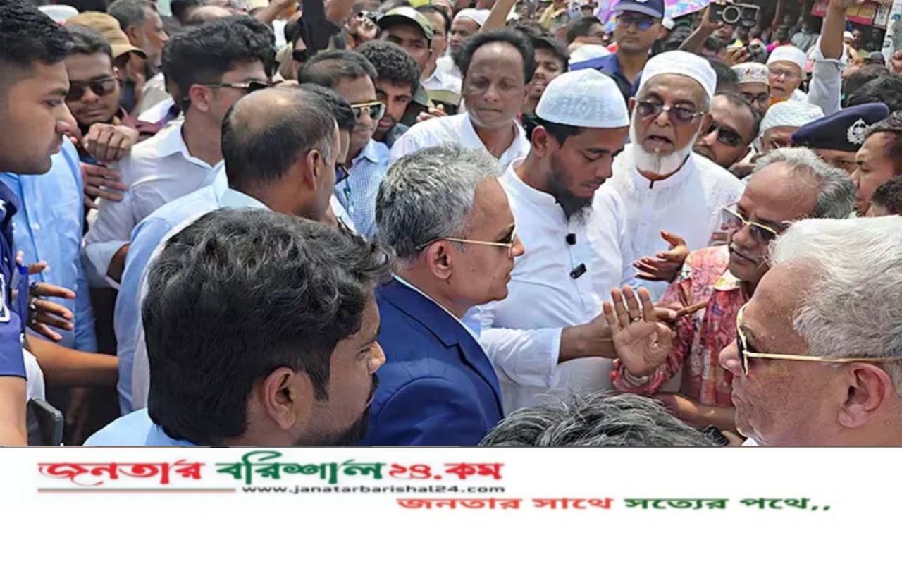 পটুয়াখালীতে দুই পক্ষের ধাক্কাধাক্কিতে মঞ্চে উঠতে পারলেন না সেতুমন্ত্রী