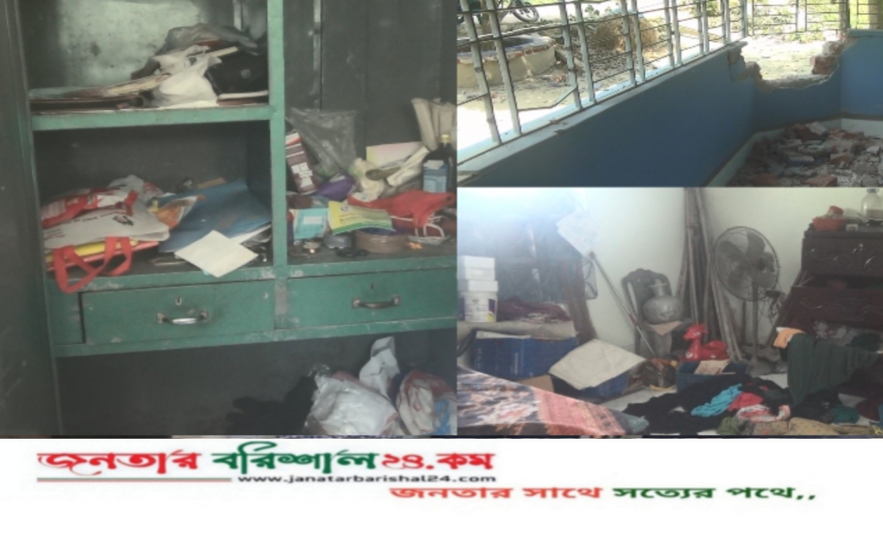 বরিশালে আহত তরুণের মৃত্যুর গুজবে তিন বাড়িতে হামলা ভাঙচুর ও লুটপাট