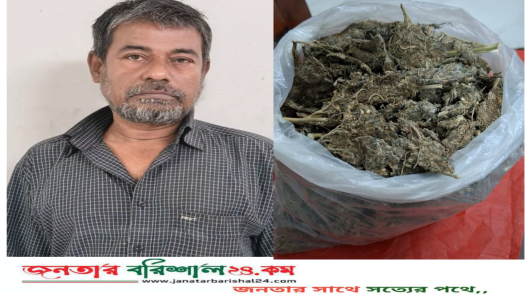 মাদকবিরোধী অভিযানে ৪০০ গ্রাম গাঁজাসহ একজন গ্রেফতার