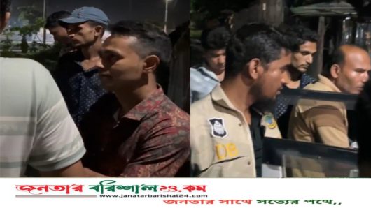 বরিশালে মোটরসাইকেল ‍চুরির সময় চারজনকে ধরে পুলিশে দিল জনতা