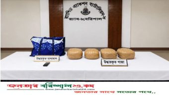 বরিশালে র‌্যাবের অভিযানে ১০ কেজি গাঁজাসহ মাদক ব্যবসায়ী গ্রেপ্তার
